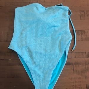 NWOT lovewave blue one piece swim suit